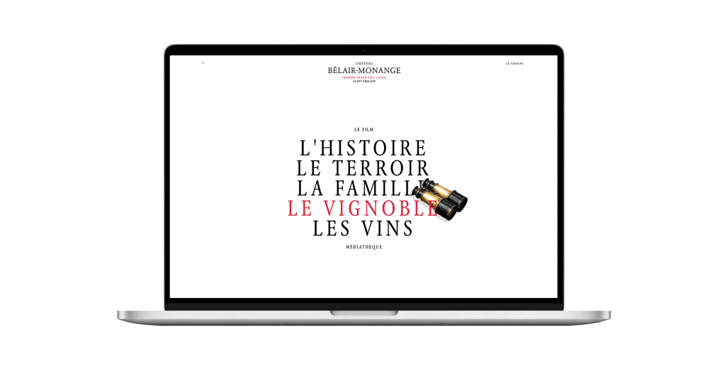Le site desktop Bélair Monange
